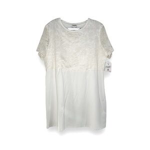 ARULA White Lace Floral Casual Mini Dress